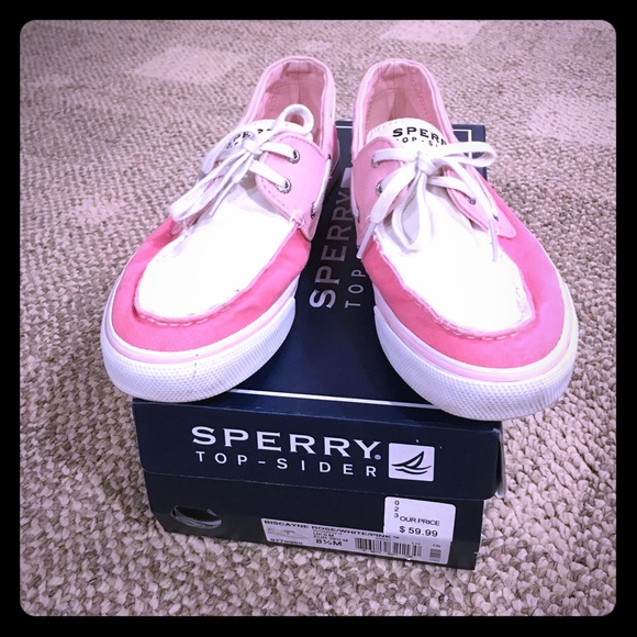 🌷Sperry Topsider Biscayne Rose/White Pink Shoes 🌷 - Picture 1 of 6